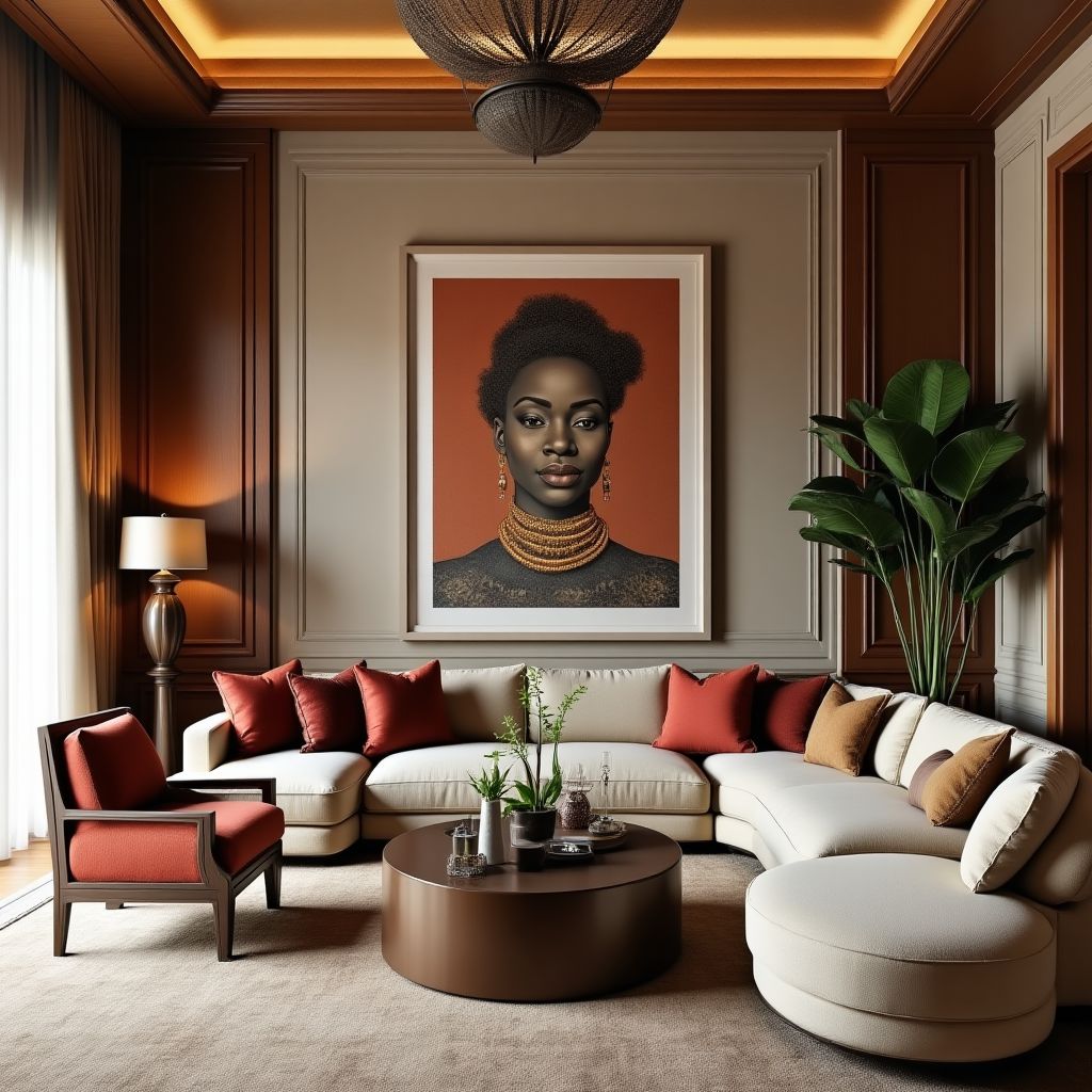 Traditional meets modern living room