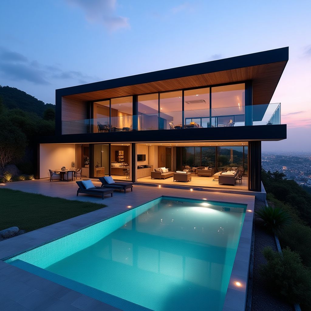 Modern villa exterior